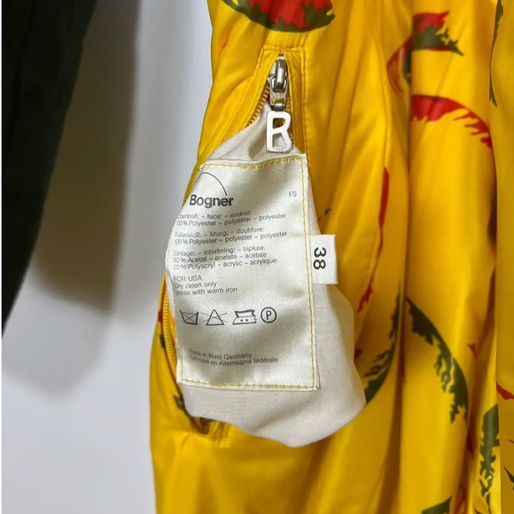 Rare Vintage Bogner Ski Suit One Piece Reversible Yellow/Green EU 38 US 6 - Picture 10 of 13